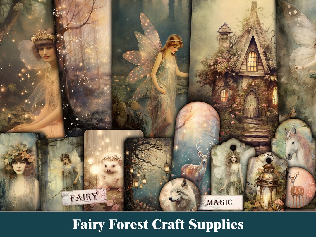 Fairy Forest Junk Journal Kit Magic Woodland Junk Journal Pages Fantasy ...