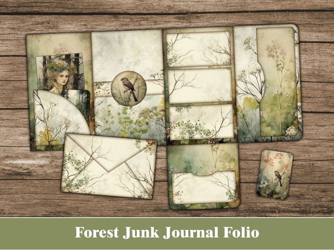 Forest Junk Journal Folio Botanical Junk Journal Kit Woodland Nature ...