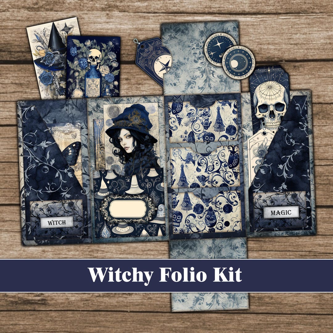 Witch Folio Kit Witchy Junk Journal Kit Halloween Magic Junk Journal ...
