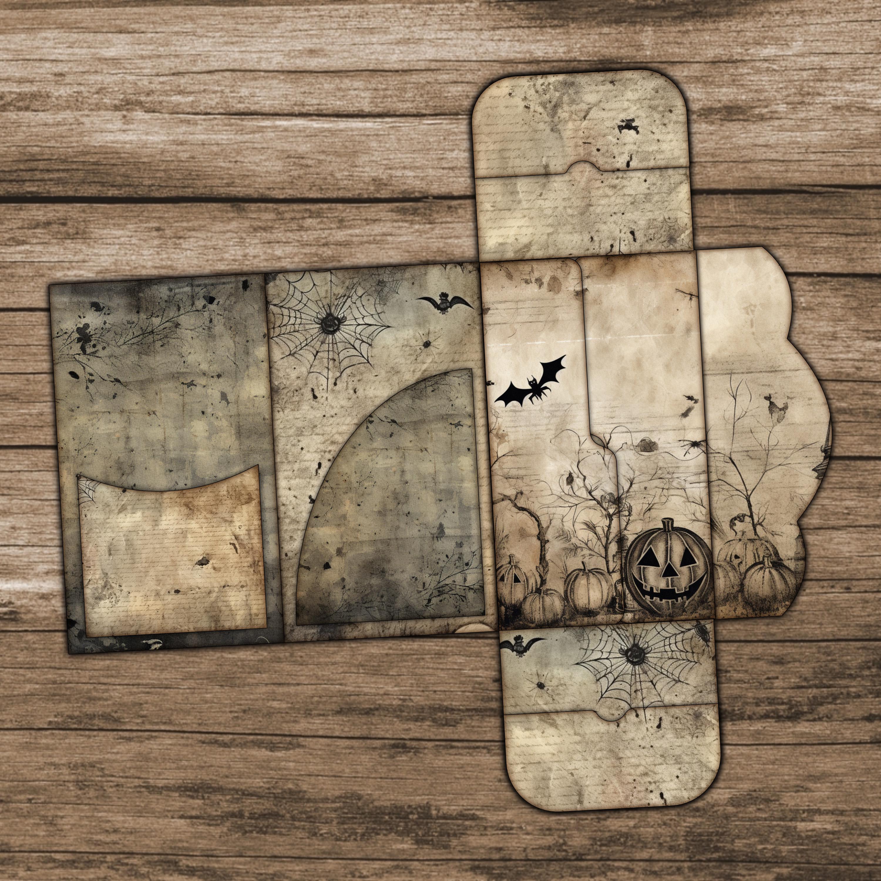 Halloween Junk Journal Folio Kit Junk Journal Tab Halloween Printable ...