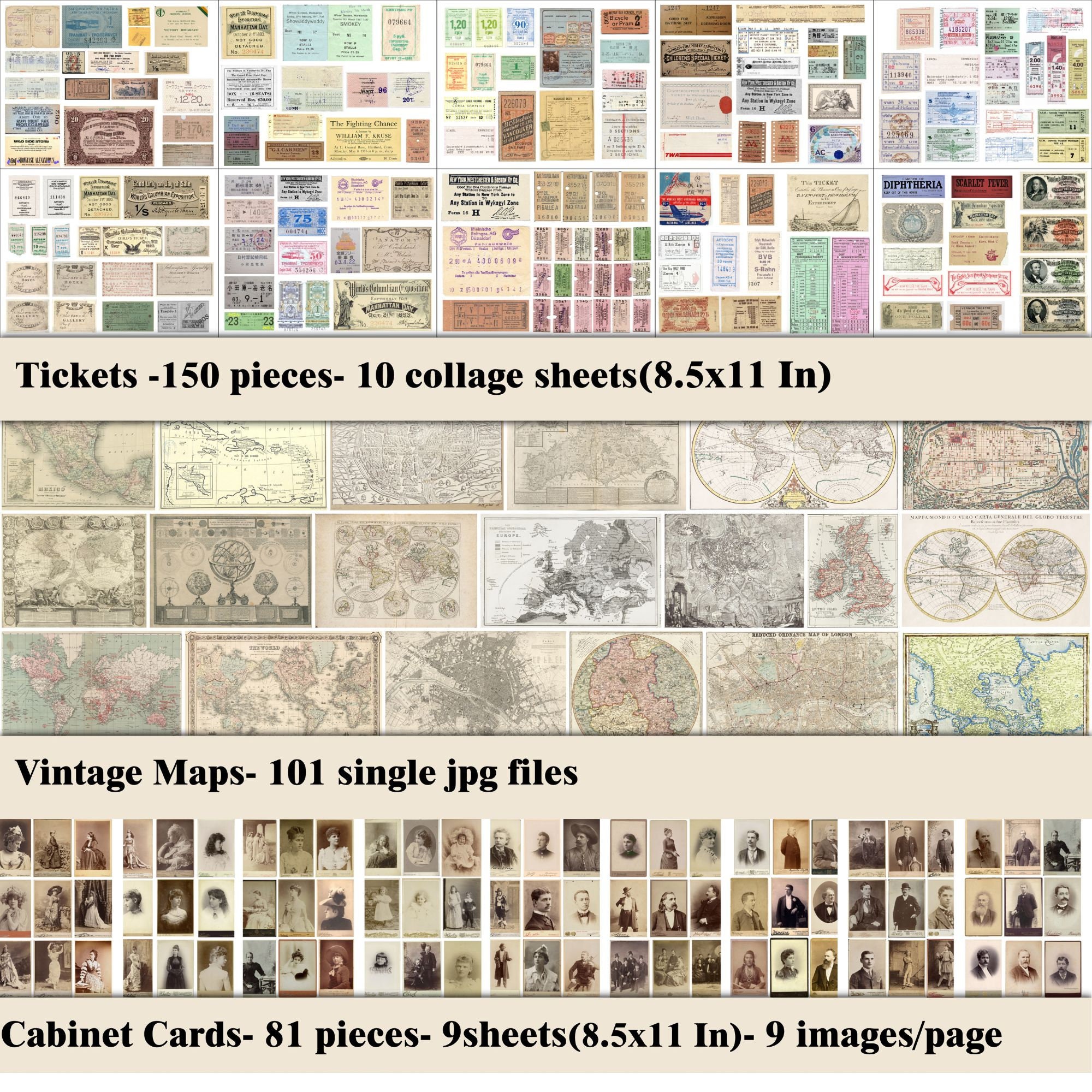 Ephemera for Junk Journals Vintage Ephemera Pack Junk Journal Kit ...