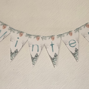 Winter Bunting, printable