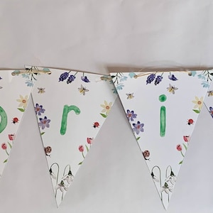 Spring Bunting, printable