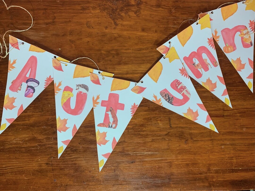 Autumn Bunting, Printable - Etsy