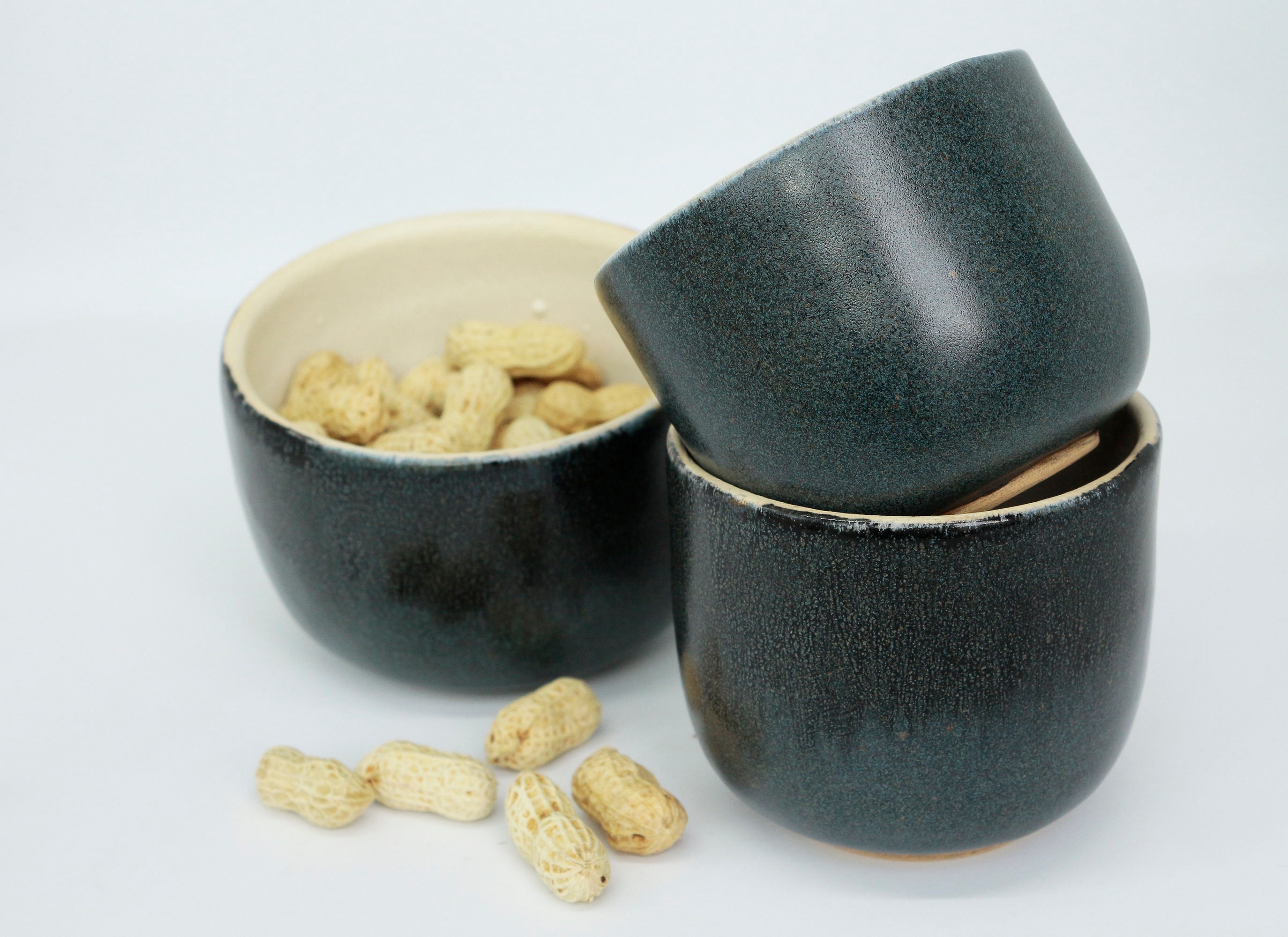 Bols, Mugs en Céramique Bleu Nuit