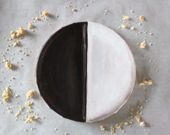 Schwarz & Weiß Cookie Ölgemälde. realistische Küche, 100% Original, Unikat, Küchendekoration, Dessert, Dessert, Dessert, Kuchen