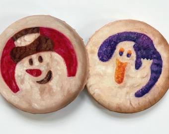 Pillsbury Sugar Cookie Ölgemälde. Weihnachten, Halloween, nostalgisch, Küchenbild, realistische Lebensmittel Malerei, Dessert Kunst, Geschenk für Bäcker.
