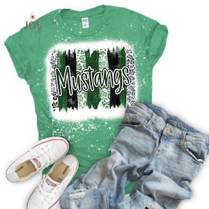 Mustang Game Day Bleached Tee Mustang Game Day Bleached Tee