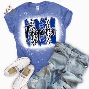 Tigers Shirt, School Spirit Shirt, Bleached Tigers Shirt, Game Day Shirt, Tigers Mascot Shirt, Tigers Sweatshirt, Tigers Hoodie