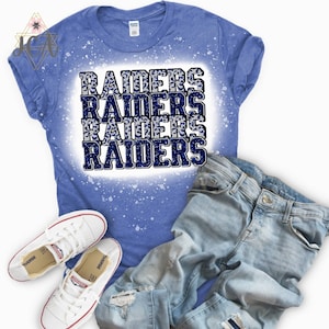 Raiders Shirt, Raiders School Spirit Shirt, Bleached Raiders Shirt, Game Day Shirt, Raiders Mascot Swag