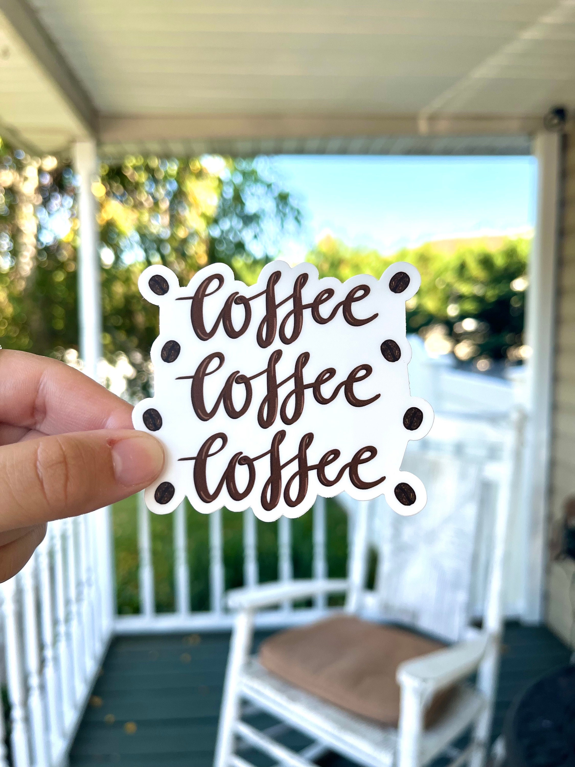 Coffing Sticker Coffee Sticker - Etsy