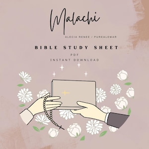 Malachi Bible Study Worksheet | Printable Scripture Reflection Pages (PDF Download)