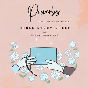 Folha de Estudo Bíblico de Provérbios | Páginas de Reflexão das Escrituras para Imprimir (Download em PDF)