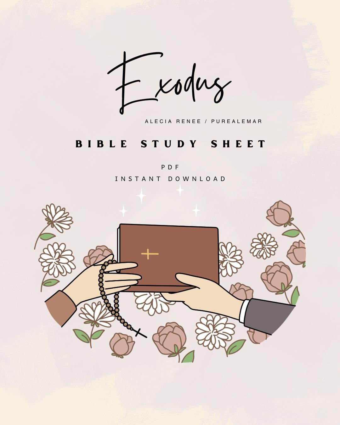Exodus Bible Study Worksheet | Printable Scripture Reflection (PDF ...