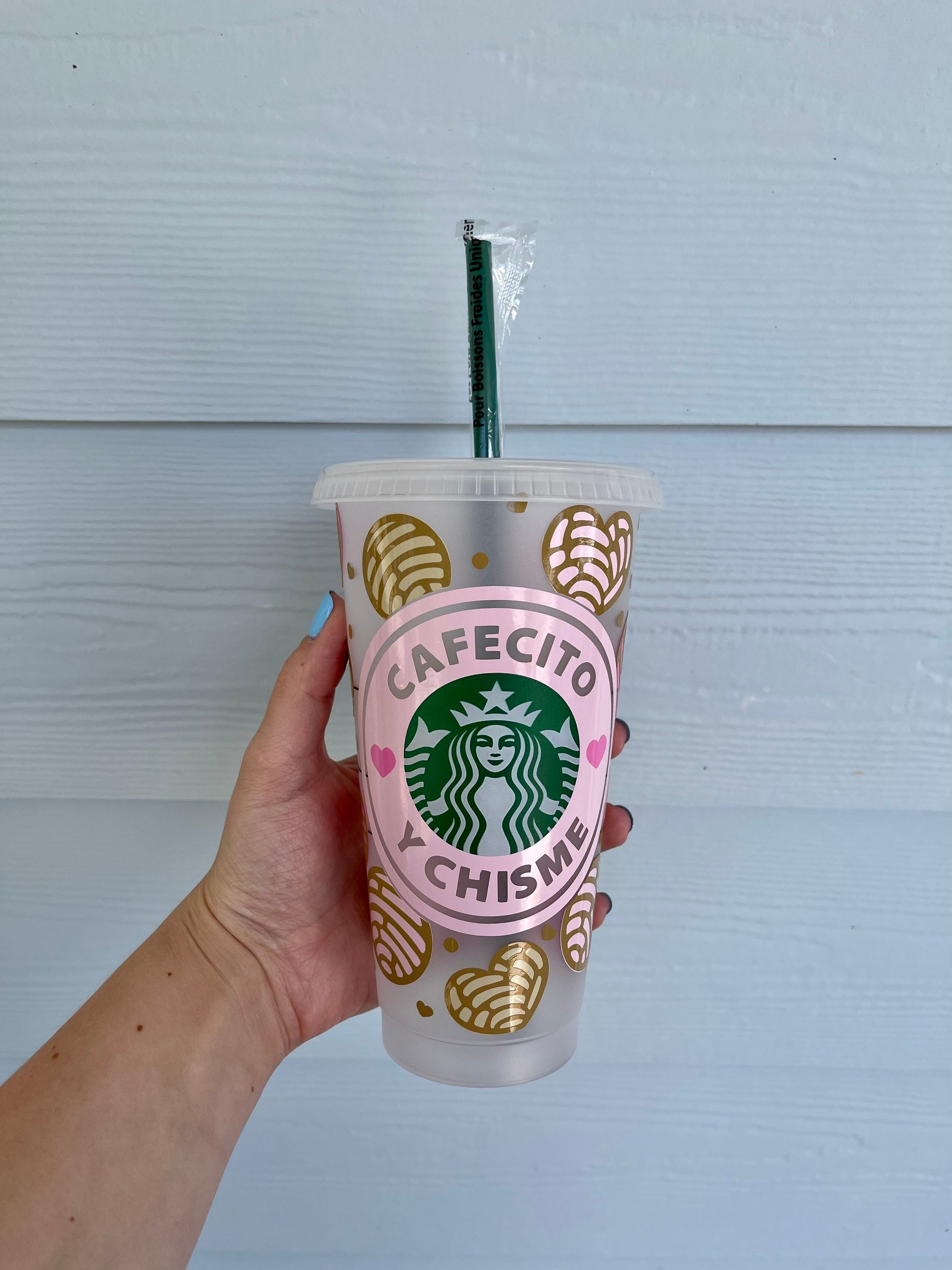 Concha Starbucks Cold Cupcoffee Cupmexican Cupcafecito Y Chisme