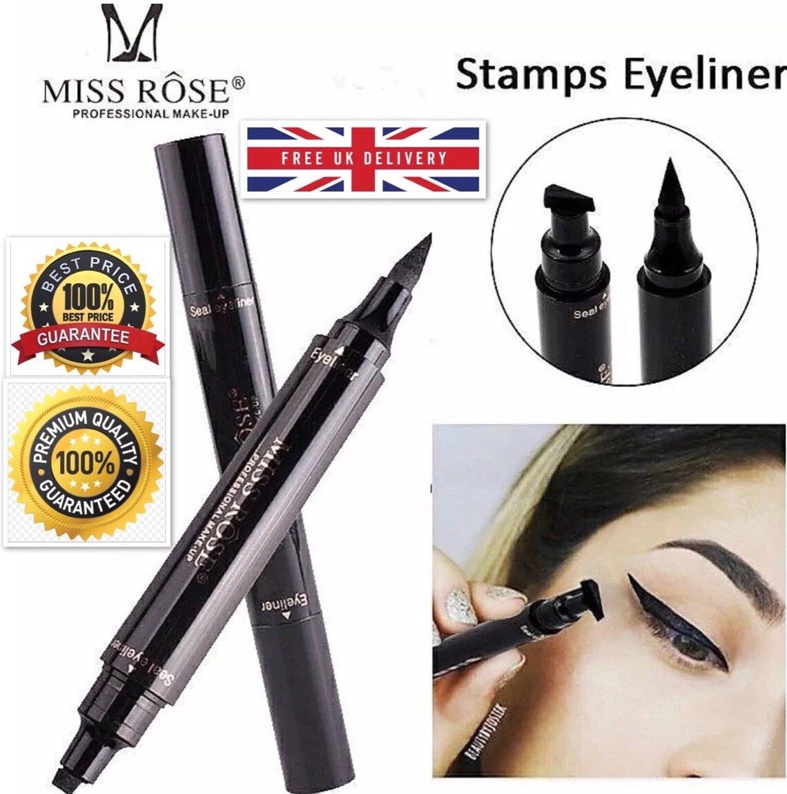 Black Winged wing Eyeliner Stamp Waterproof Eye Liner Pencil Etsy