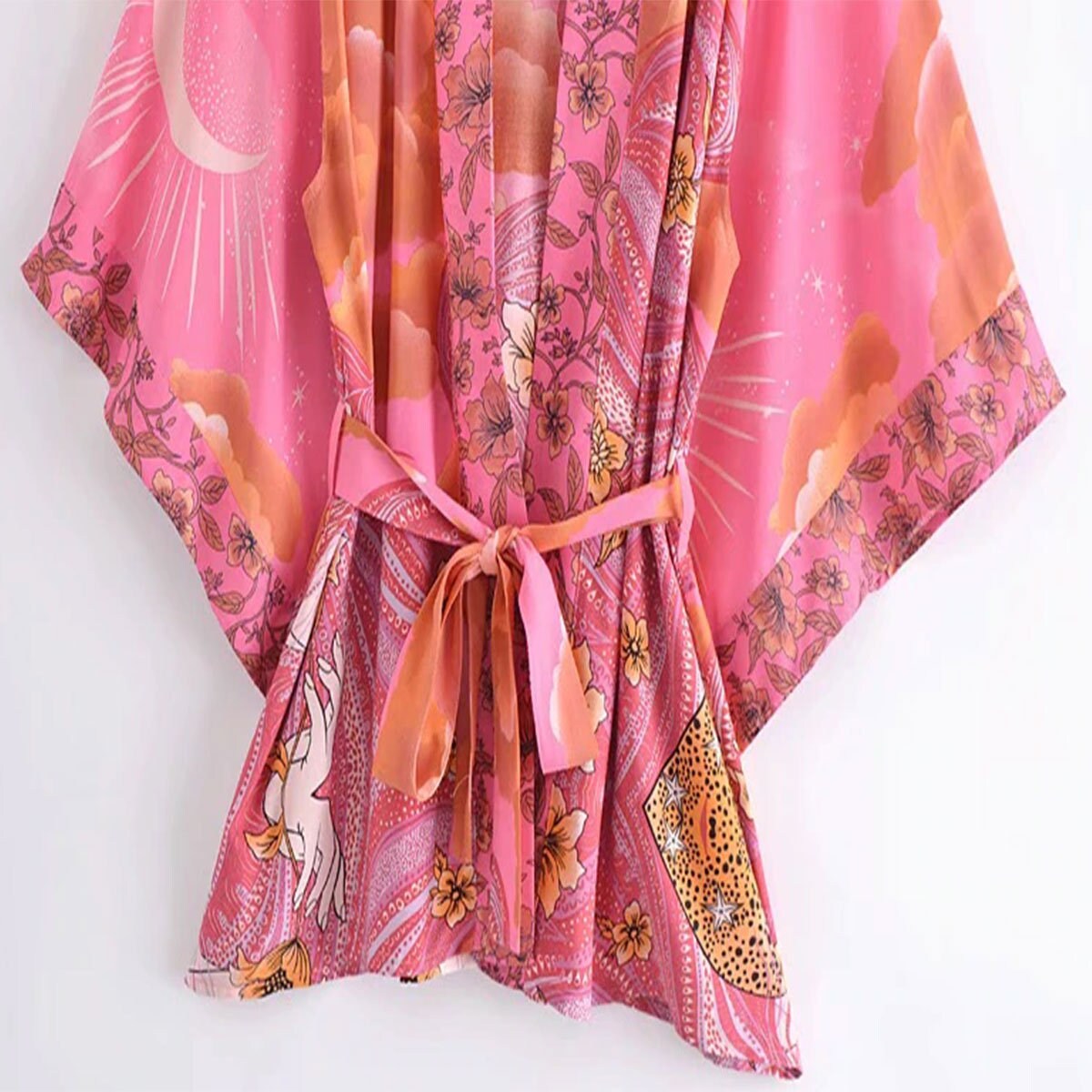 Boho Kimono Robe Moonstruck Pink Gypsy Goddess Kimono Robe | Etsy