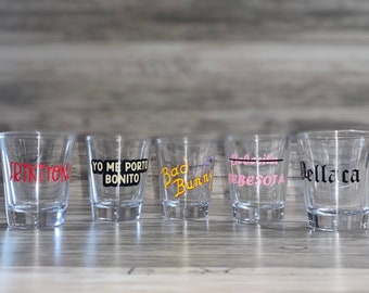 Bad Bunny Shot Glasses Set of 5 Me Porto Bonito