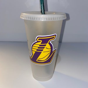 LA Lakers Tumbler / Starbucks Venti Cold Cup / Dodger Cup /  Gift /