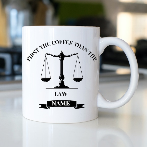 Tasse für den Anwalt Geschenk| personalisierbar mit individuellem Namen| Englisch