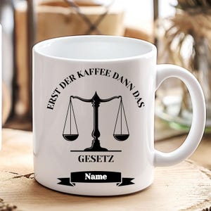 Personalized mug for lawyers and judges | Coffee mug with name | Gift idea for lawyers and attorneys | Individually printed
