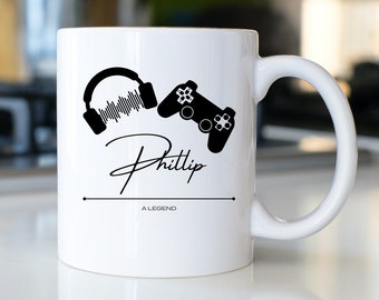 Tasse für Gamer personalisierbar mit Namen