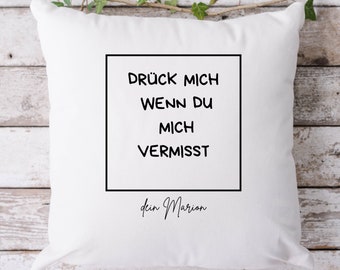 Namenskissen| Personalisierbarer Kissenbezug| Kissen| Geschenk Abschied