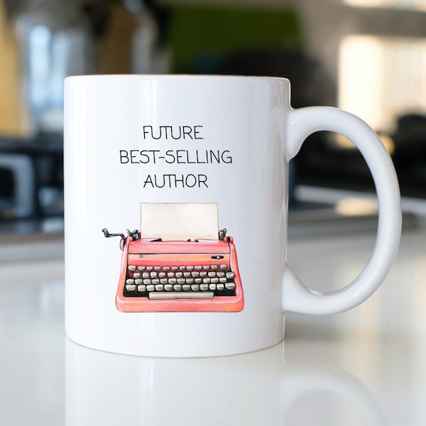 Tasse für Schriftsteller| Authoren| zukünftige Bestseller Authoren| Schreibmaschinen Motiv