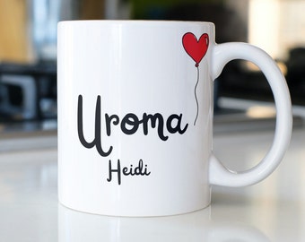 Tasse /"Hurra Du wirst Oma/" Geschenk Großeltern Schwangerschaft Geburt
