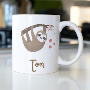 Personalized cup for children with a cute sloth motif | Children&#39;s cup coffee cup name cup | Gift idea | Individually printed