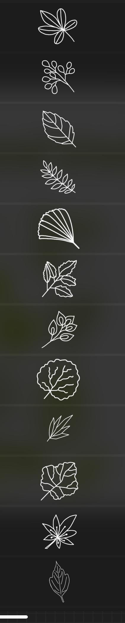 A Bundle of Procreate Stamp Brushes Leaves & Trees - Etsy