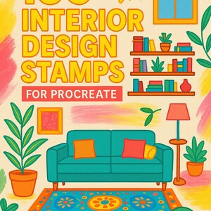 150 Procreate Interior Design Stamps – Architecture Furniture & Decor Brushes