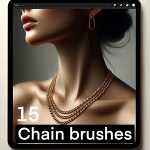 Procreate chain brush, procreate jewelry brush, procreate necklace brush, procreate brushes