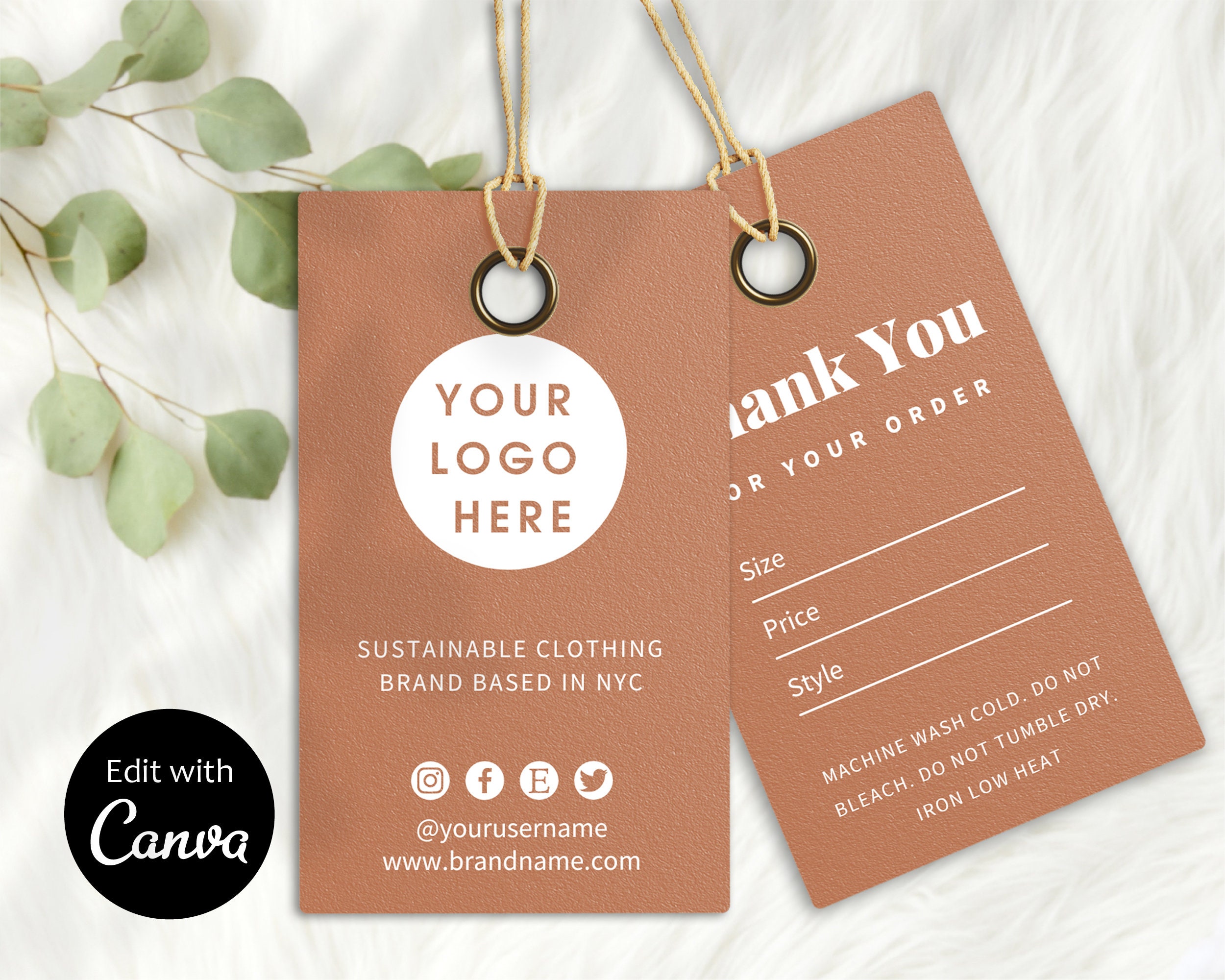 Clothing Hang Tag Template Editable Price Tag Label Boutique Etsy