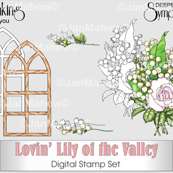 Lily of the Valley Digital Stamps - Etsy