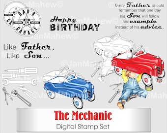 The Mechanic Digital Stamp Set- Instant Digital Download