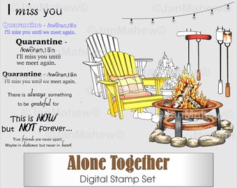 Alone Together Digital Stamp Set- Instant Digital Download