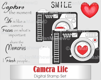 Camera Life Digital Stamp Set- Instant Digital Download