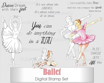 Ballet Digital Stamp Set- Instant Digital Download