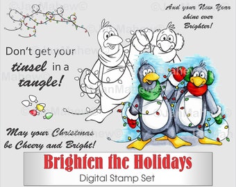 Brighten the Holidays Digital Stamp Set- Instant Digital Download