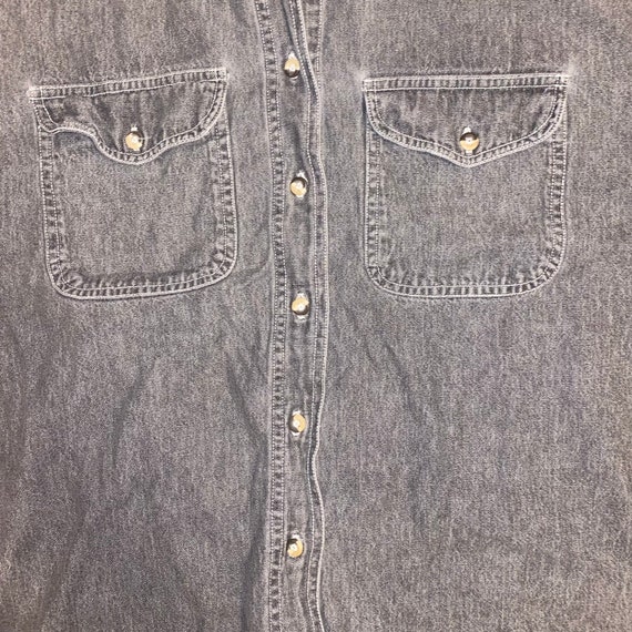 Vintage Gray Denim Shirt - image 4