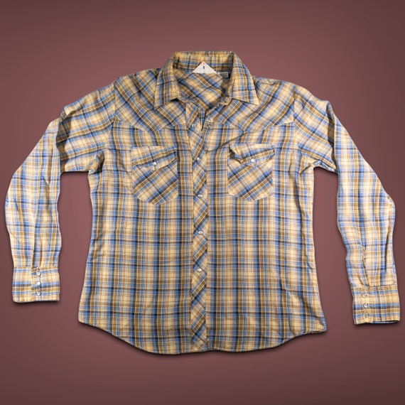 Vintage Plaid Western Shirt - image 1