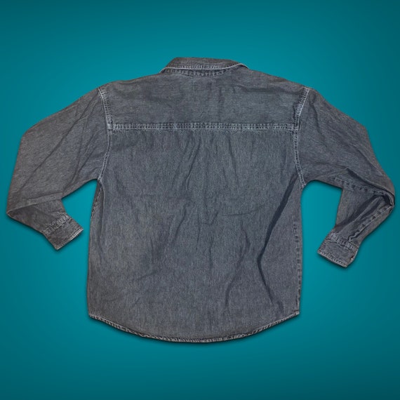 Vintage Gray Denim Shirt - image 6