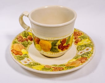 Adams Della Robbia Multicoloured Tea Cup & Saucer 