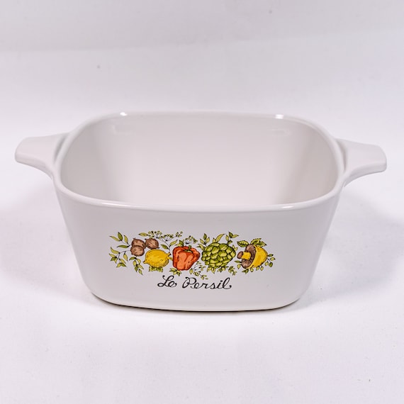 Vintage Corning Ware Casserole With Plastic Lid 700ml / 