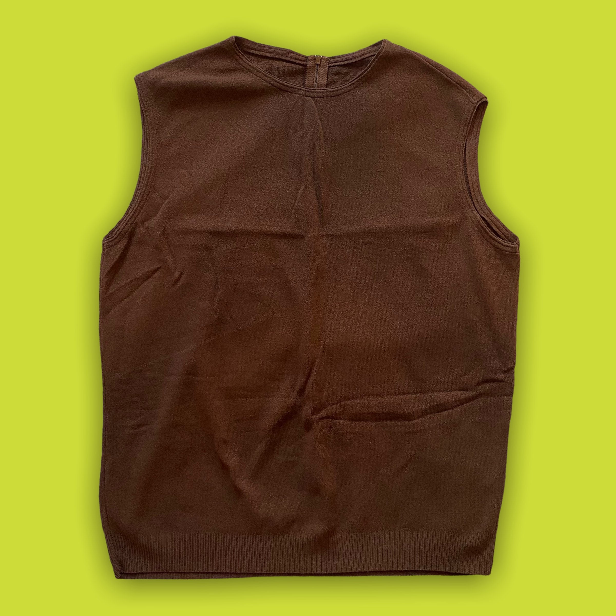 Brown sleeveless shirt Clearance
