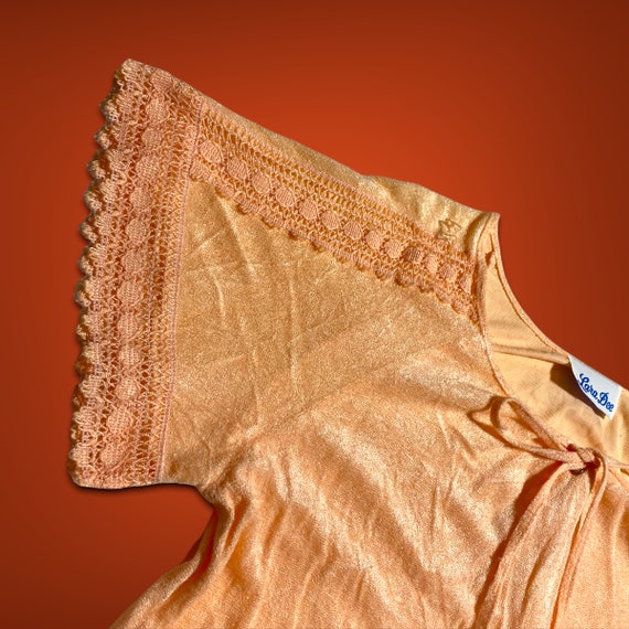 Vintage Peach Terrycloth Robe - image 5