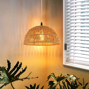 Coarse Beige Hemp String Lamp Shade