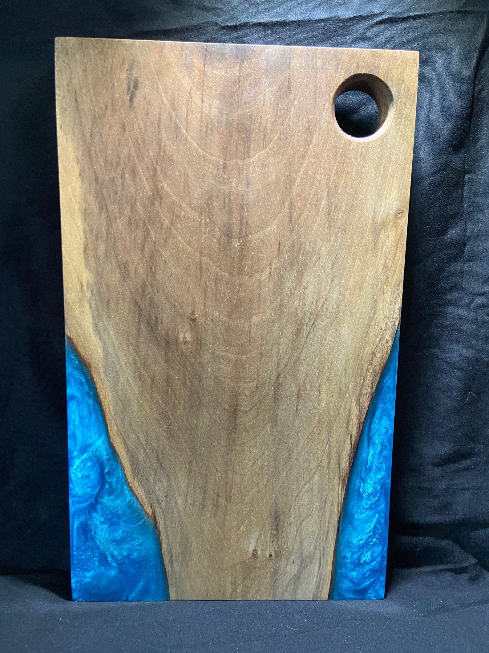Planche à découper ou de présentation en bois et résine Epoxy Etsy