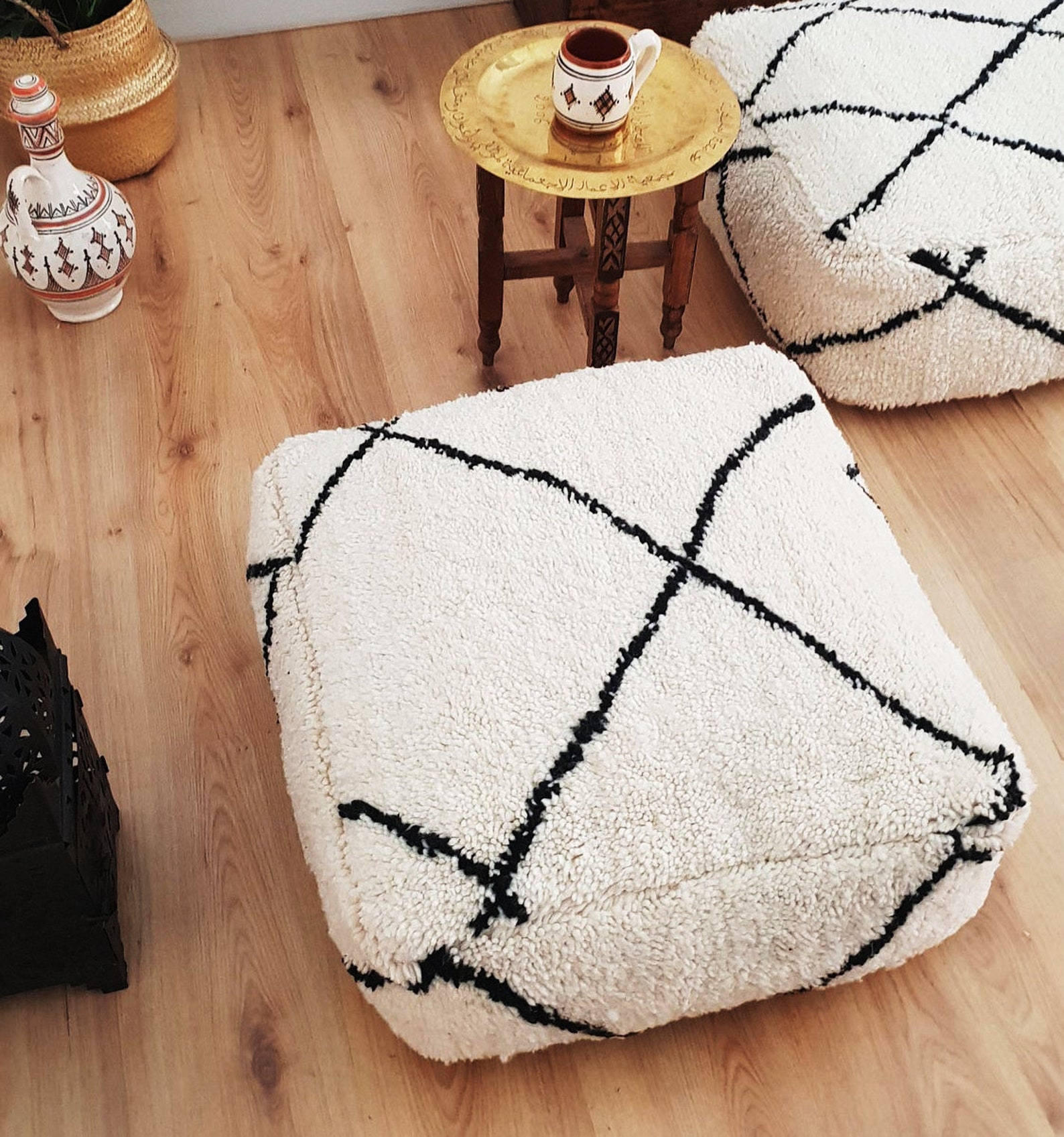 Pouf berbère Beni Ouarain Pouf marocain Etsy France